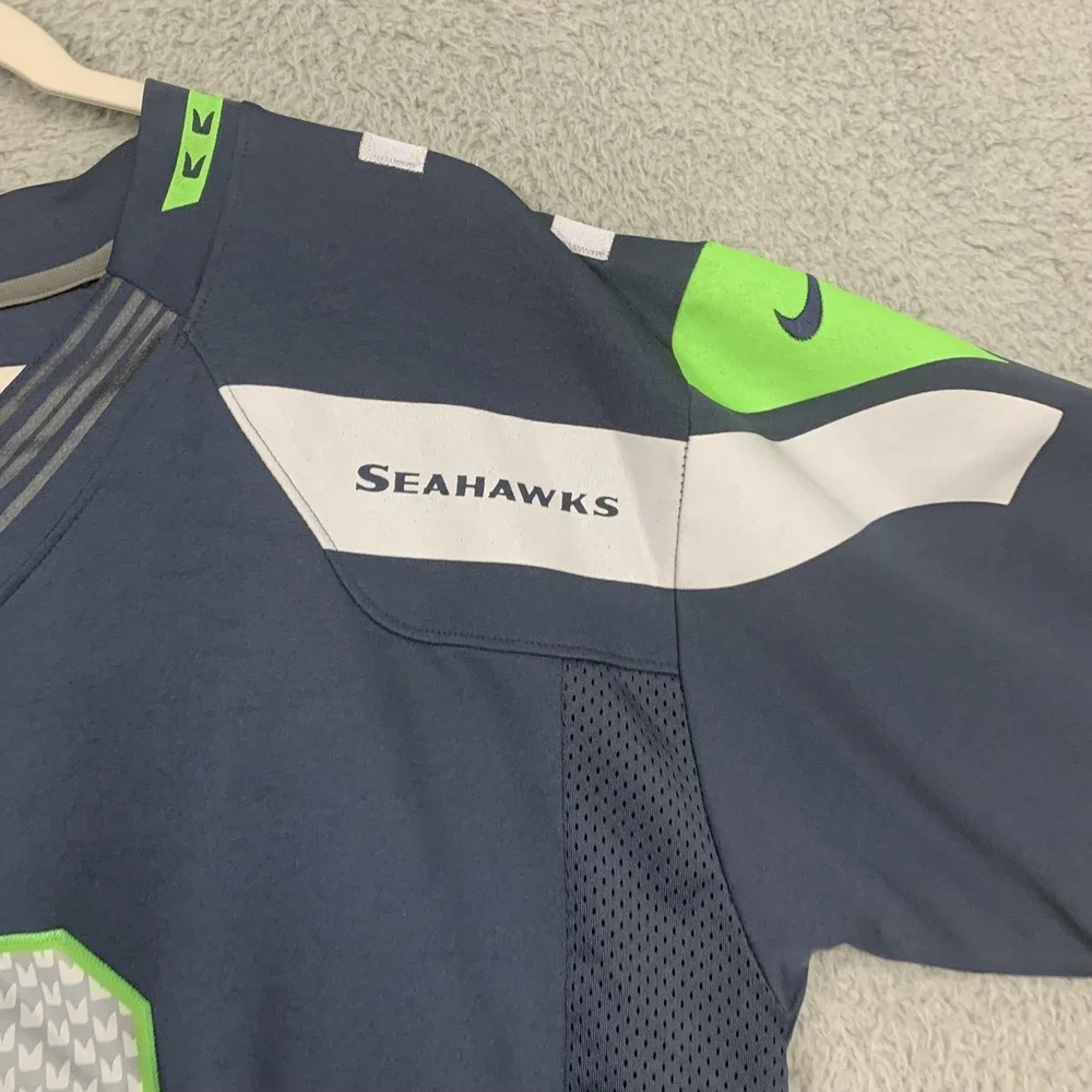 Seattle Seahawks Jersey Mens Large Blue NFL Football Russell Wilson Nike